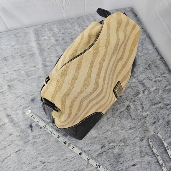 Dooney & Bourke Signature Jacquard Hand Bag Zebra Print Hobo Purse with Dust Bag - Picture 10 of 10